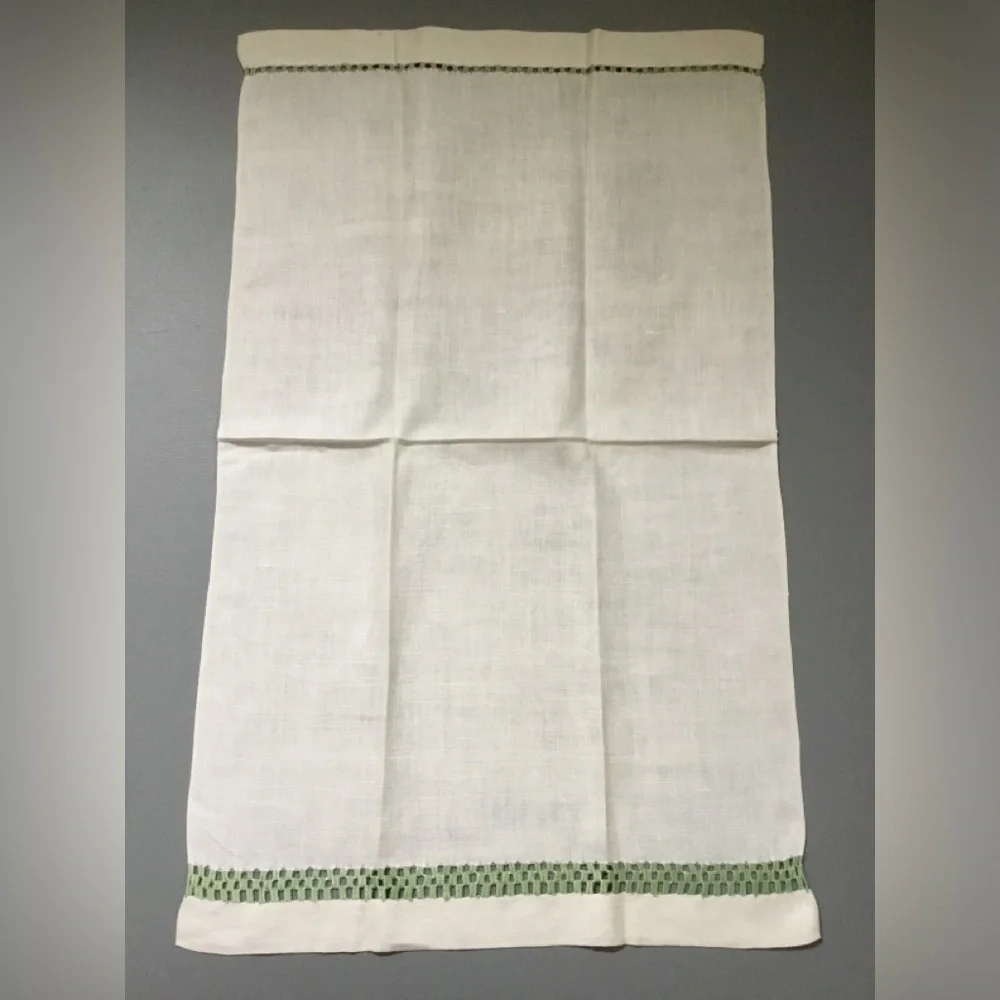 5 Vintage Springtime Embroidered Linen Hand Towels
